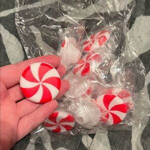 Package of 10 Christmas Decor Peppermint Knob Covers